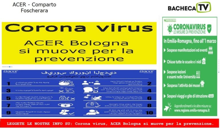 Corona Virus al Comparto Foscherara Bologna